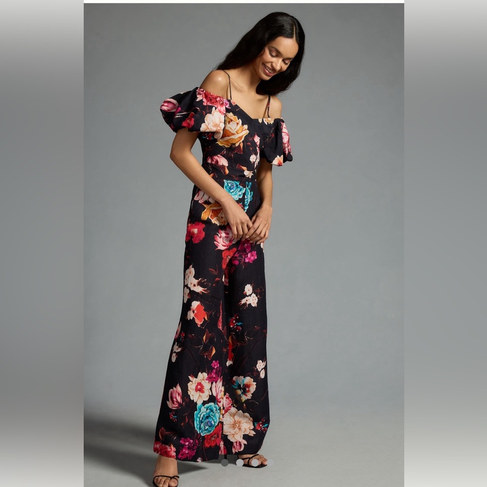Anthropologie Off the Shoulder Jumpsuit